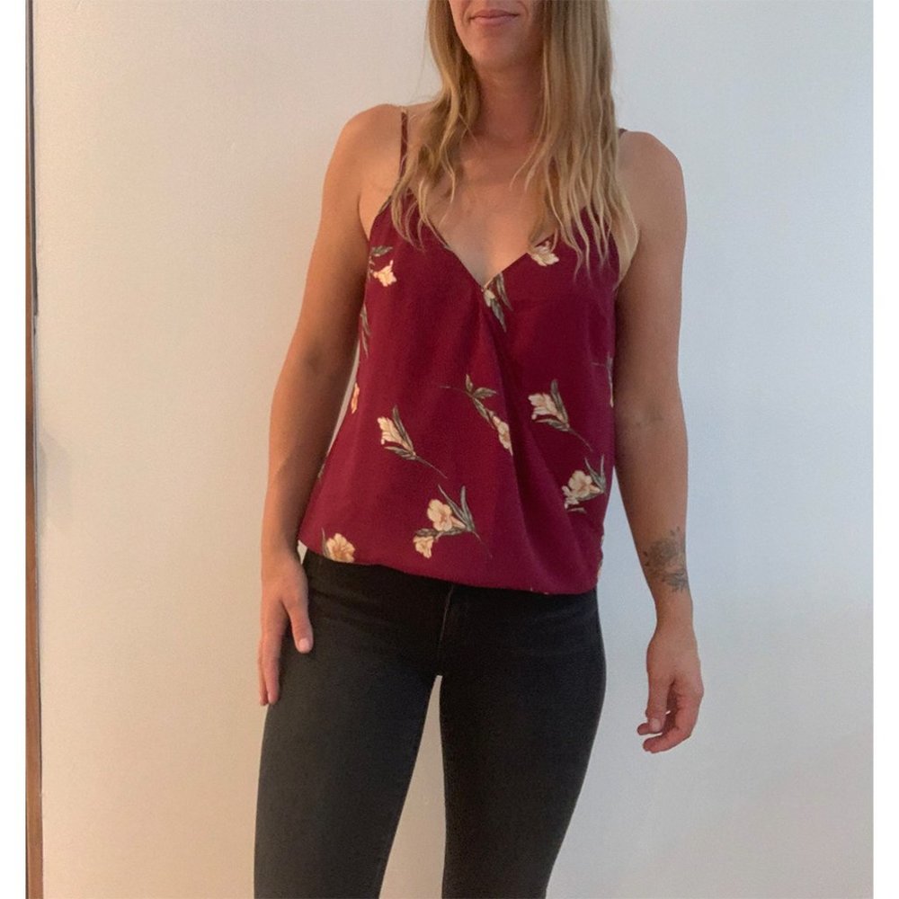 Forever21 Surpliced Cami Floral Tank